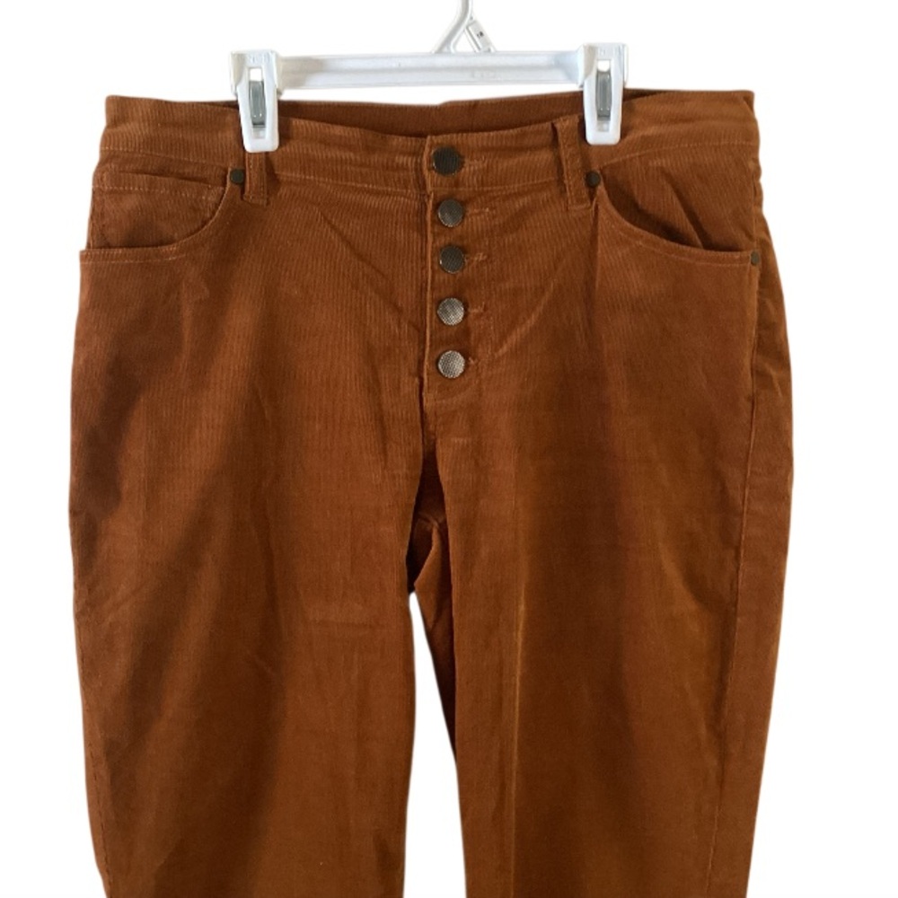cabi Velveteen Corduroy Carmel Brown Button fly Pants 8 - Picture 2 of 8